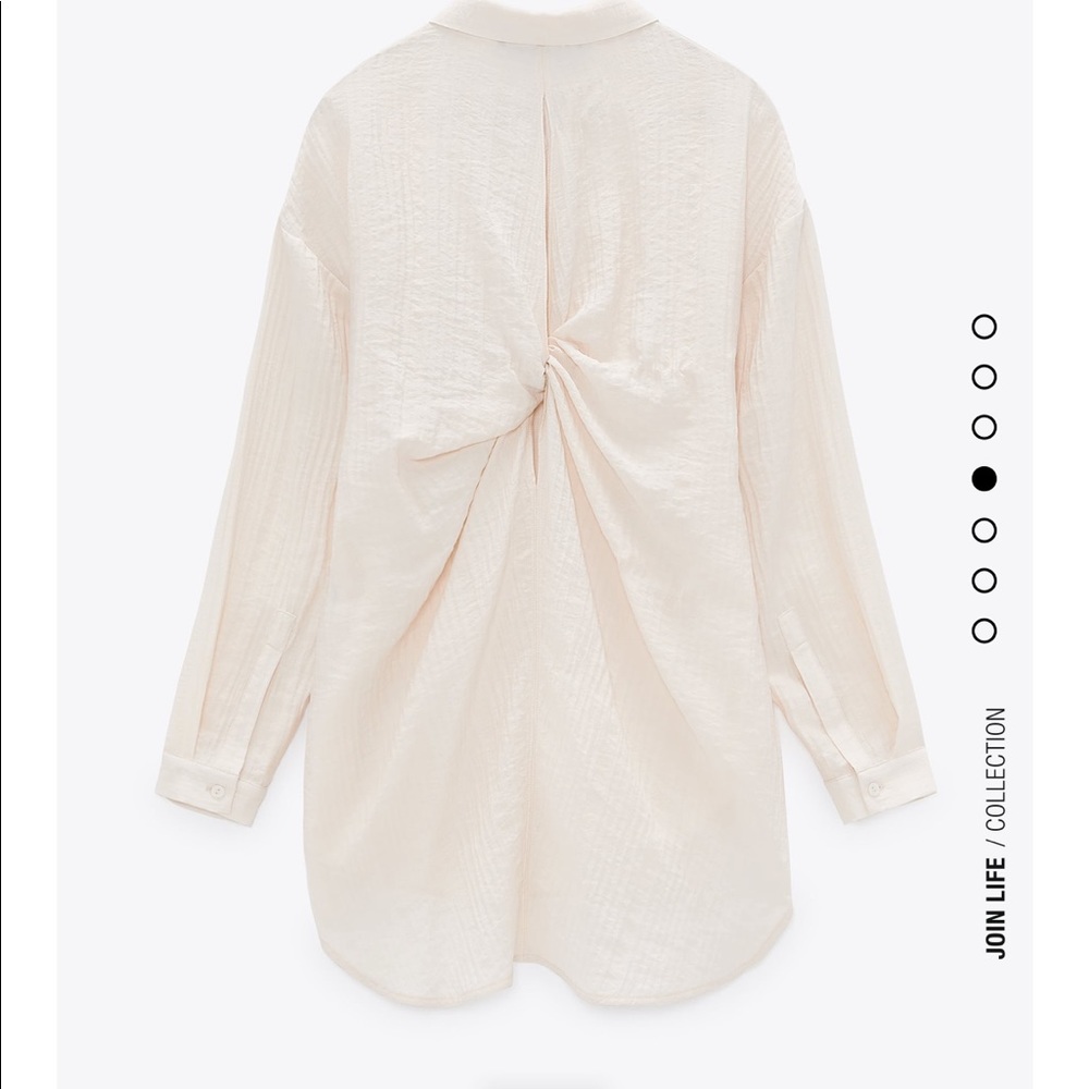 Zara Flowy Knotted Shirt - Sand
